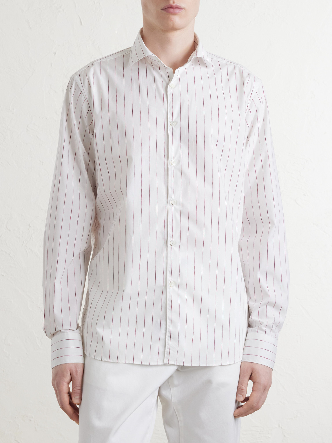 Striped Cotton-Poplin Shirt