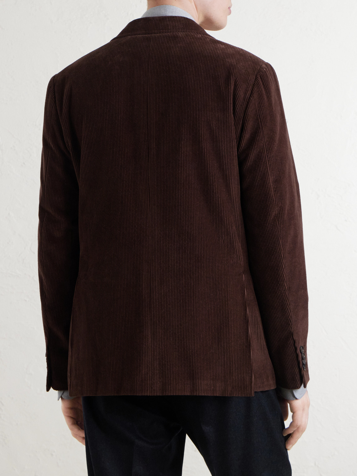 Double-Breasted Cotton-Corduroy Suit