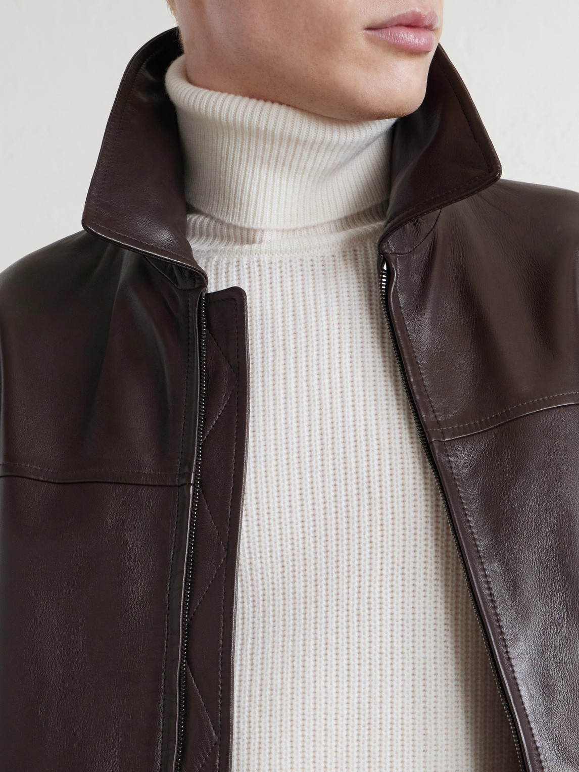 And Cashmere-Blend Rollneck Sweater