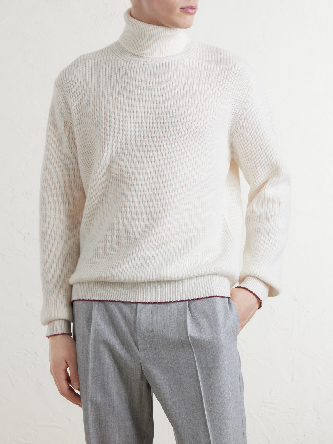 And Cashmere-Blend Rollneck Sweater