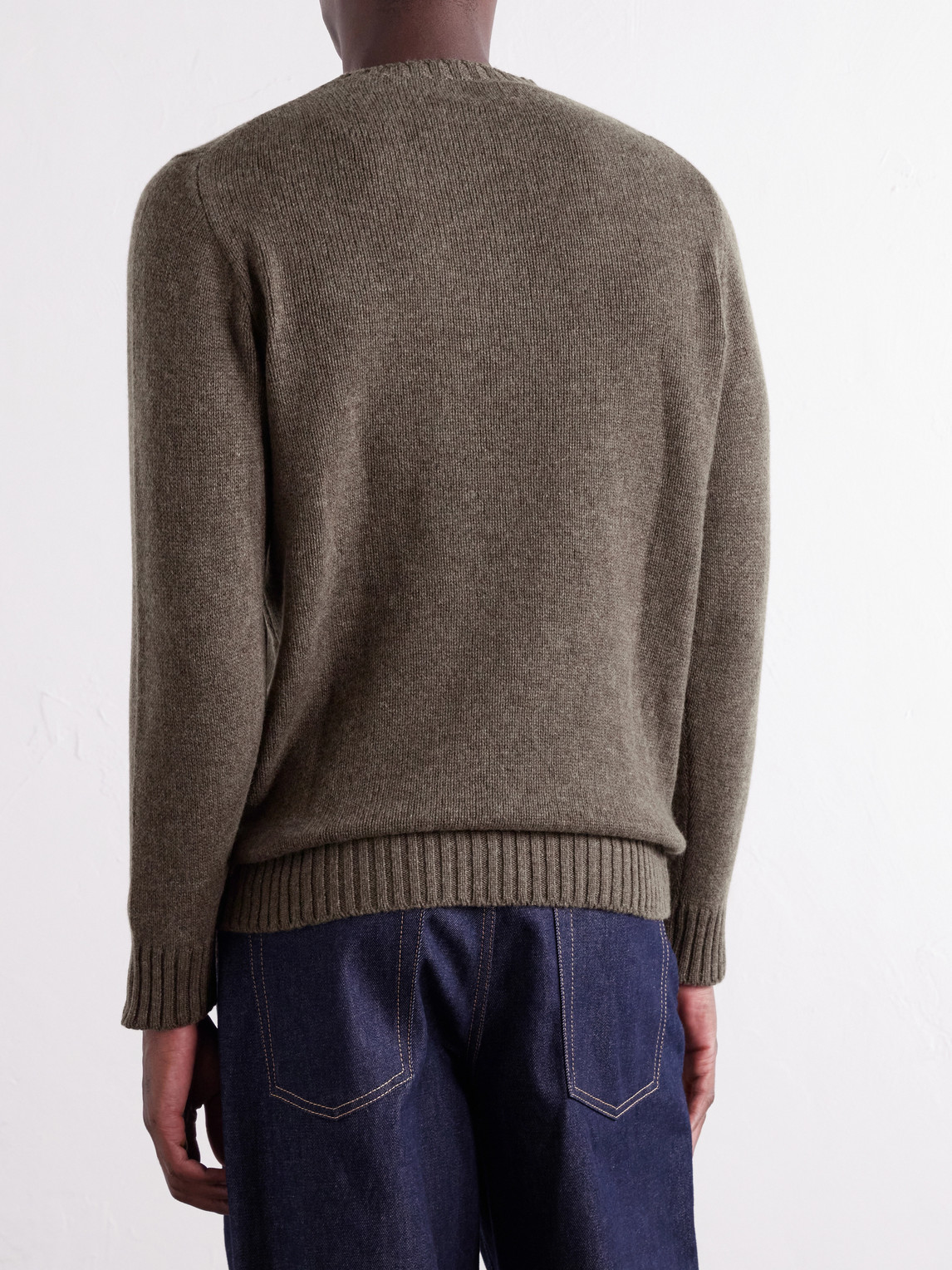 Super Soft Rib-Trimmed Cashmere Sweater