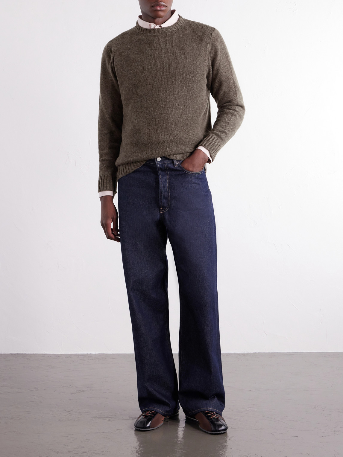 Super Soft Rib-Trimmed Cashmere Sweater