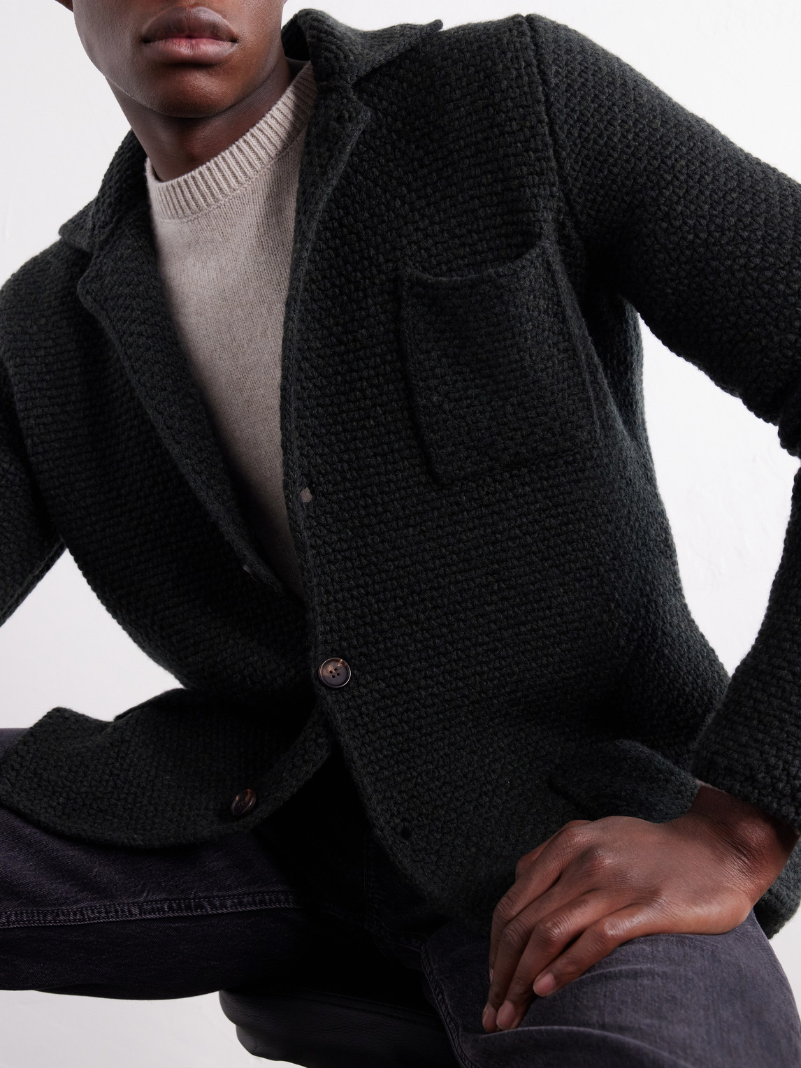 Merino Wool And Cashmere-Blend Cardigan