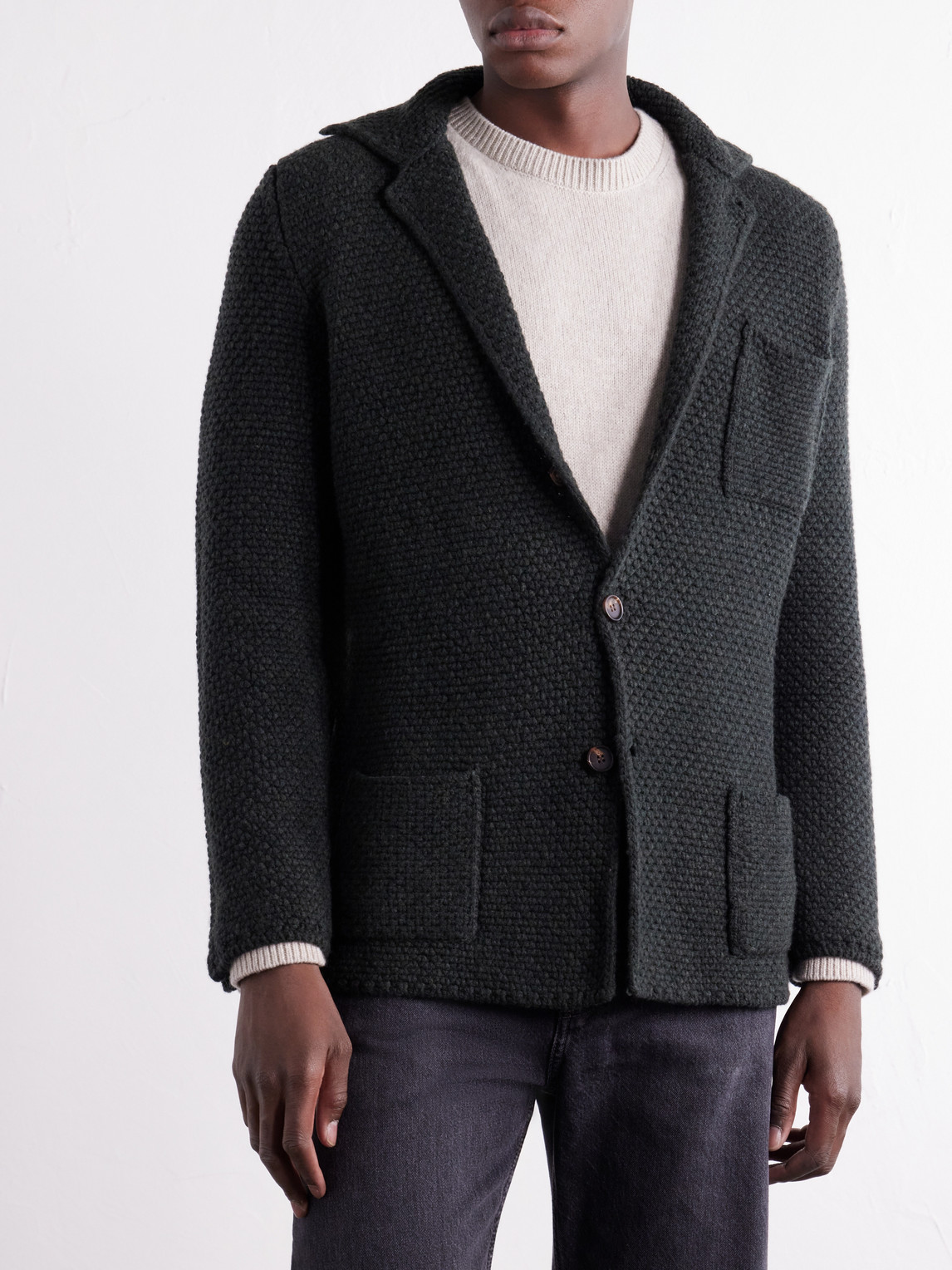 Merino Wool And Cashmere-Blend Cardigan