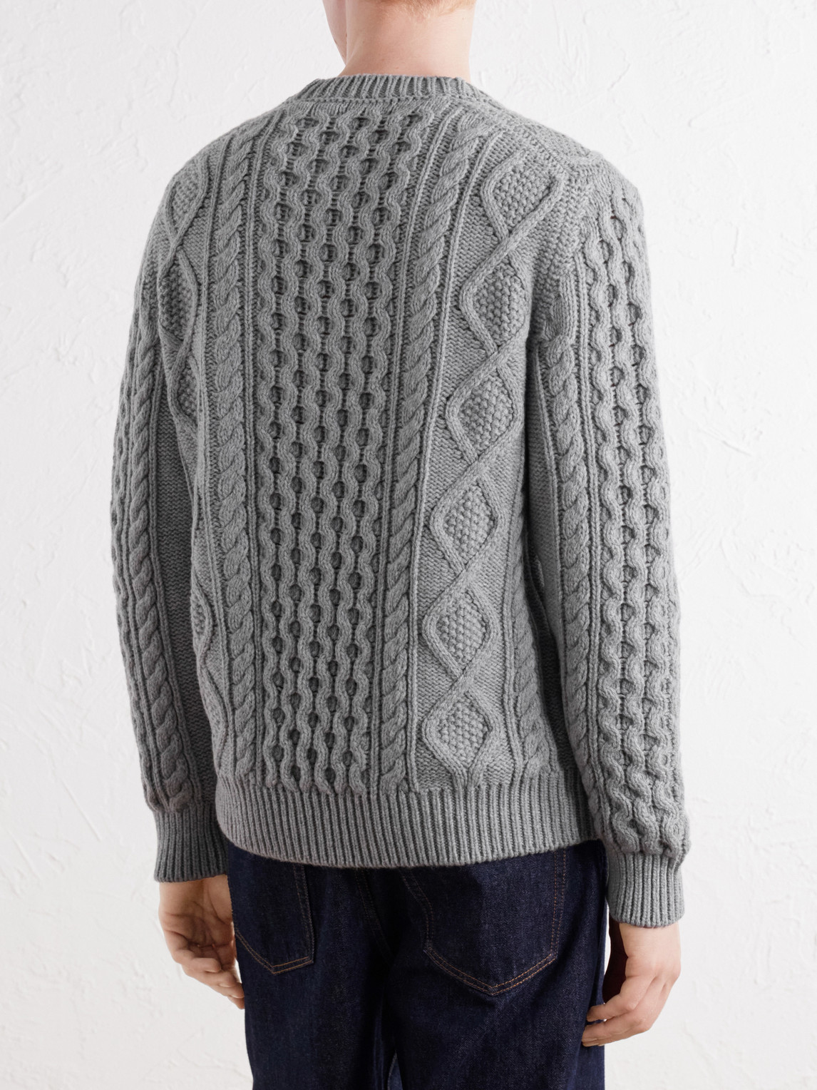 Aran Cable-Knit Wool And Cashmere-Blend Sweater