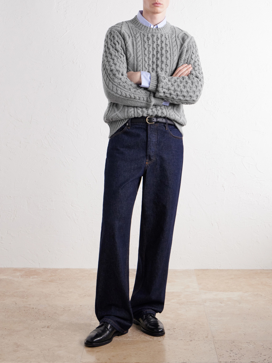 Aran Cable-Knit Wool And Cashmere-Blend Sweater