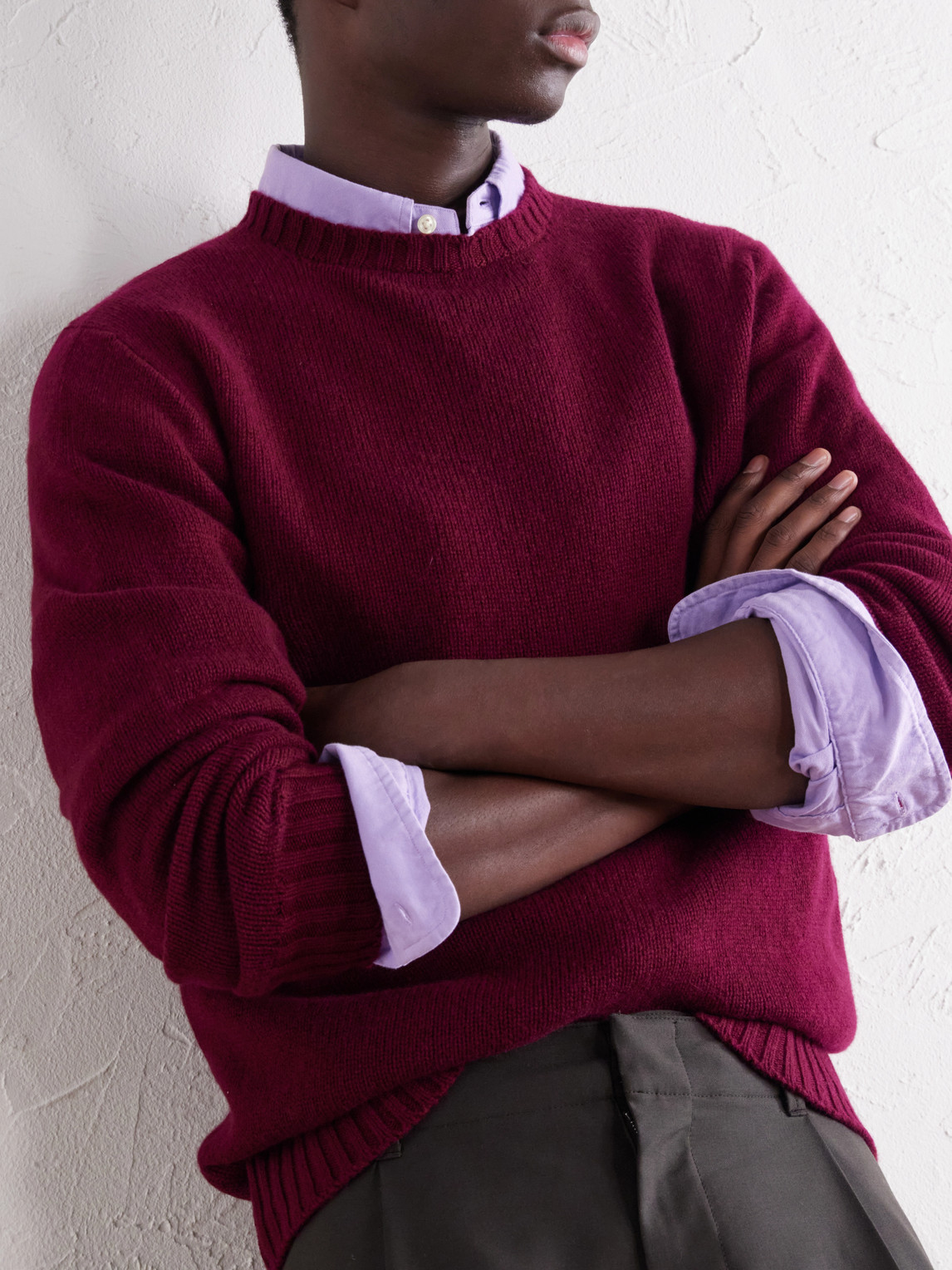 Super Soft Rib-Trimmed Cashmere Sweater