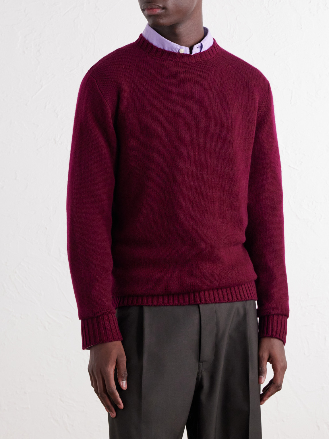 Super Soft Rib-Trimmed Cashmere Sweater