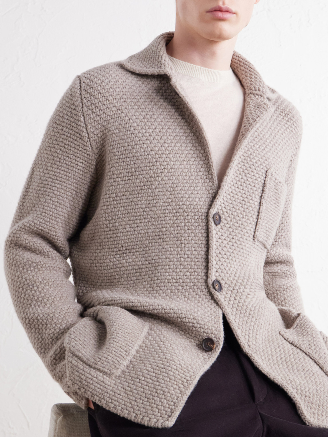 Merino Wool And Cashmere-Blend Cardigan