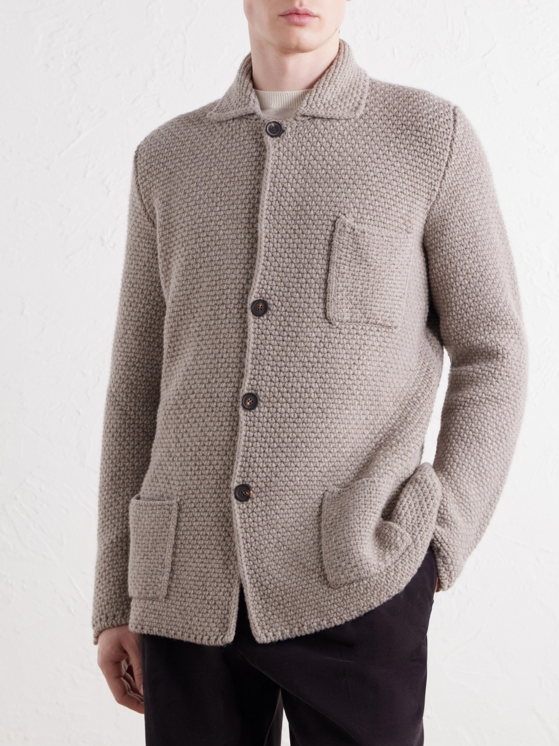Merino Wool And Cashmere-Blend Cardigan
