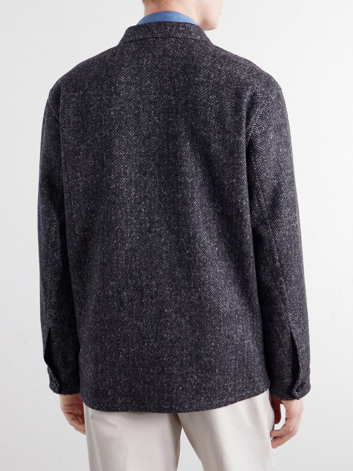 Herringbone Wool Overshirt