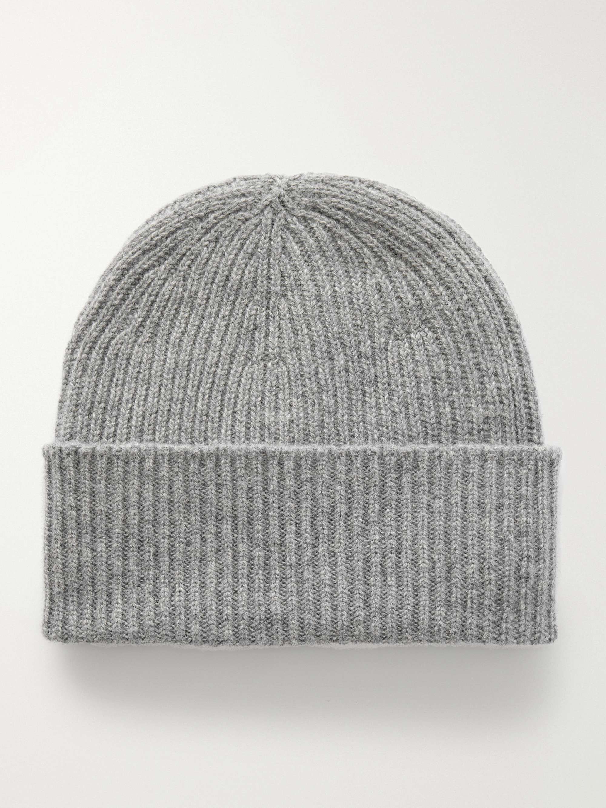 ANDERSON & SHEPPARD Ribbed Mélange Cashmere Beanie