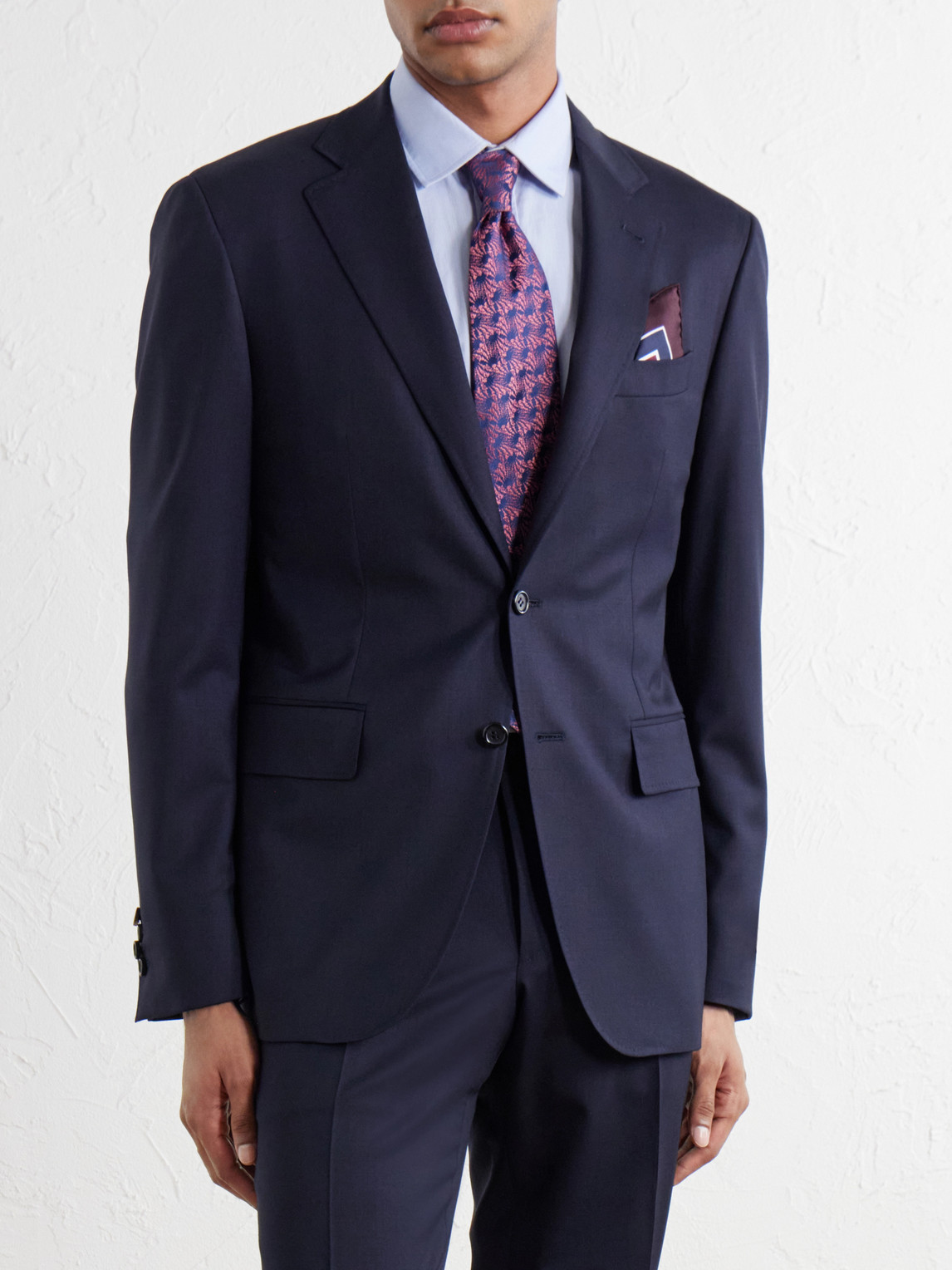 Wool-Blend Twill Suit Jacket