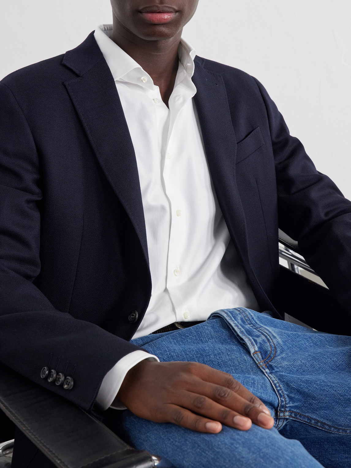 Cotton-Herringbone Shirt