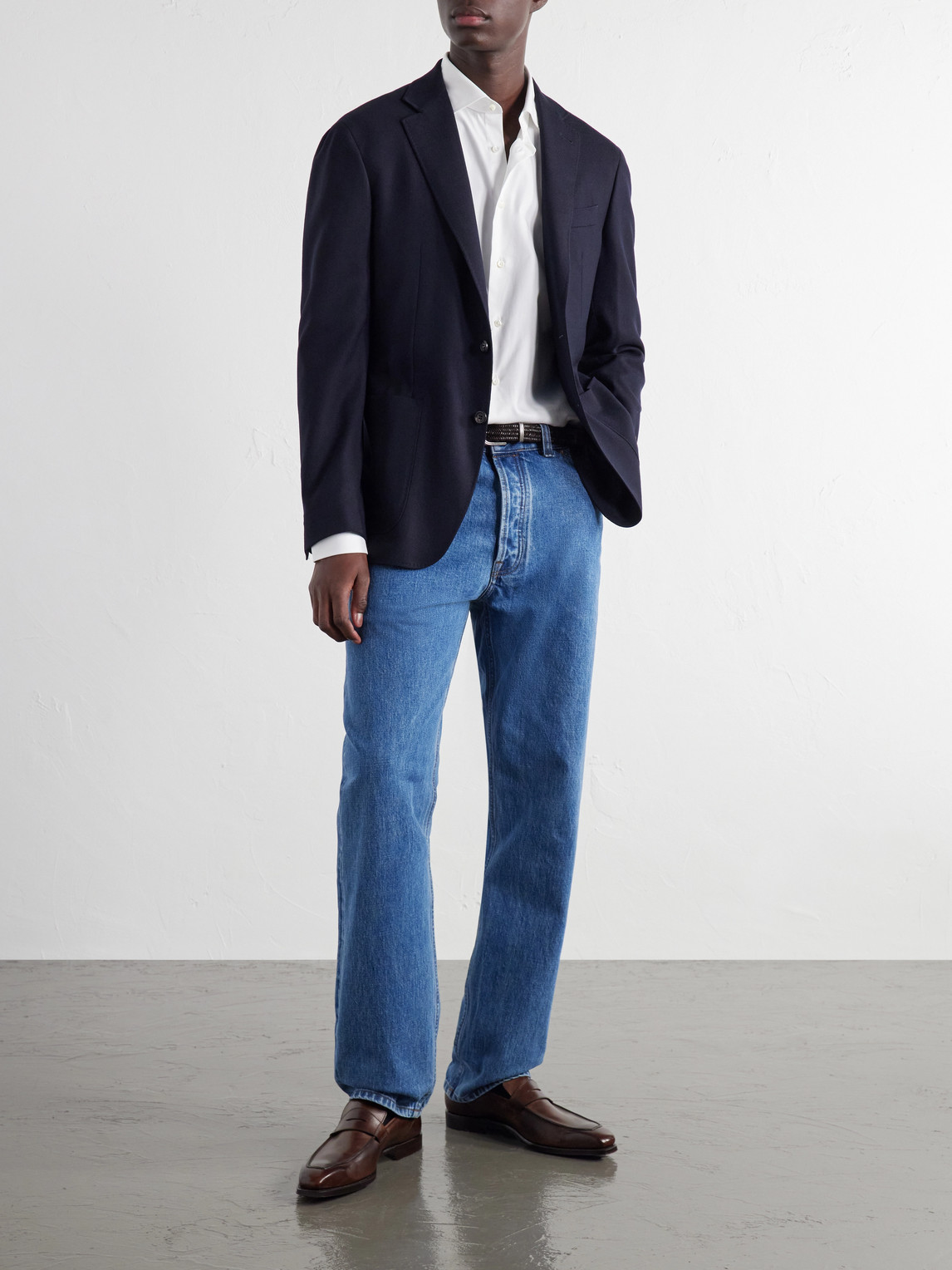 Cotton-Herringbone Shirt