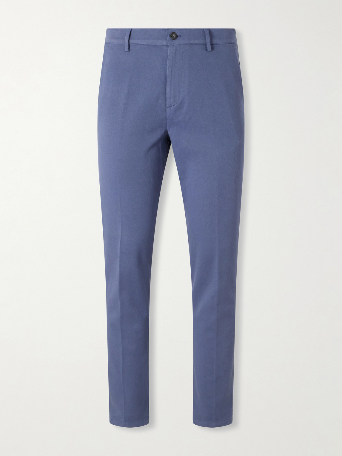 Straight-Leg Stretch-Cotton Gabardine Trousers