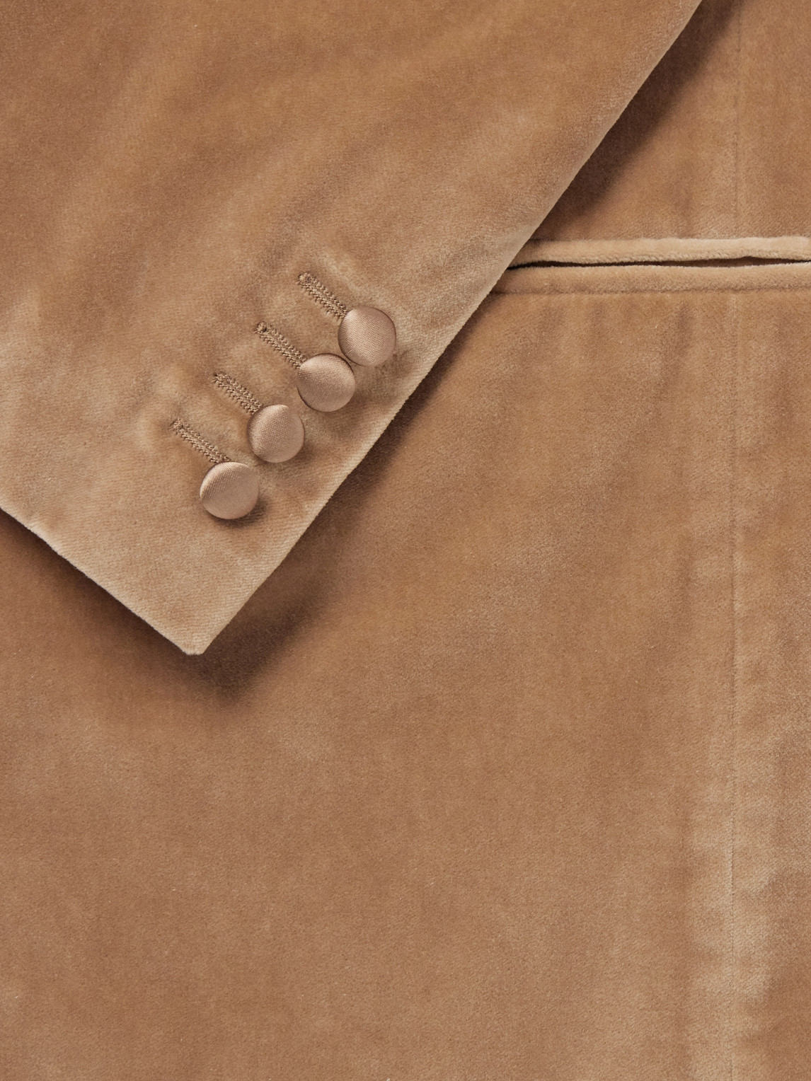 Shawl-Collar Satin-Trimmed Cotton-Velvet Tuxedo Jacket