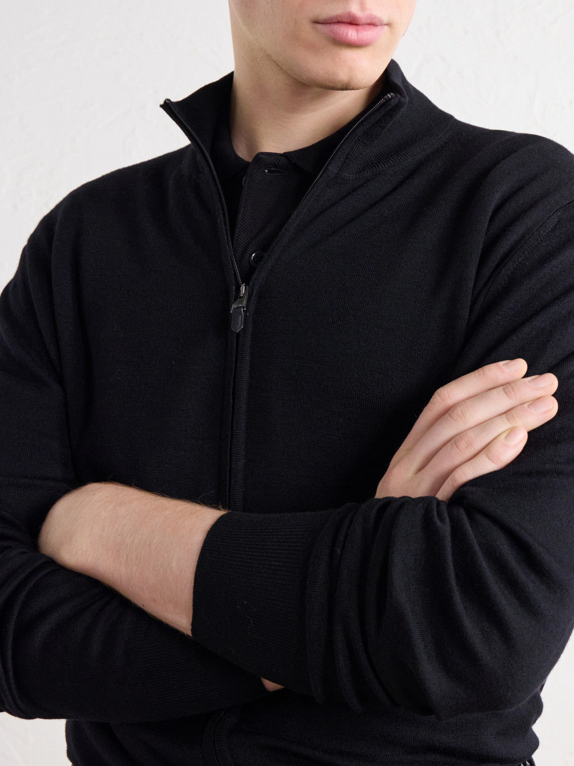 Wool Zip-Up Sweater