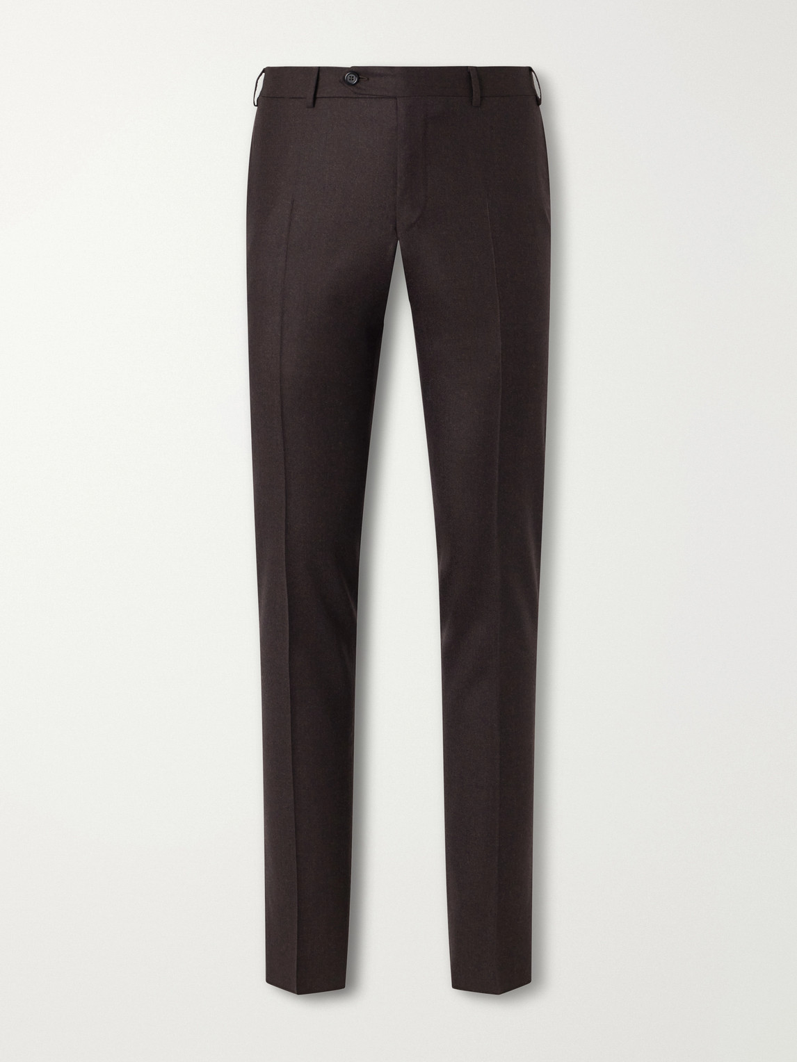Tapered Wool-Flannel Suit Trousers Slim-Fit
