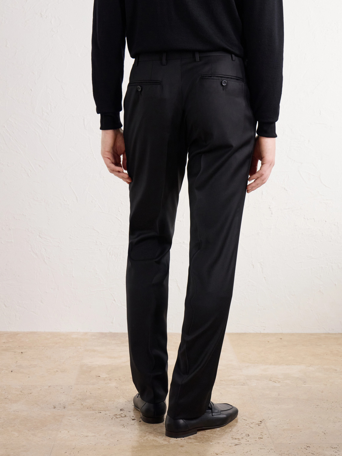 Tapered Wool-Twill Suit Trousers Slim-Fit