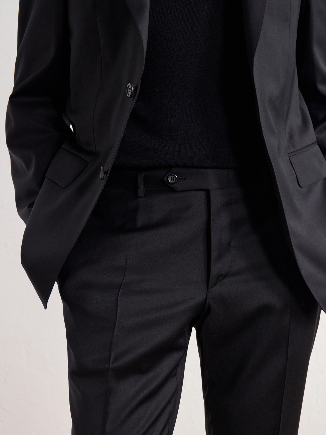 Tapered Wool-Twill Suit Trousers Slim-Fit