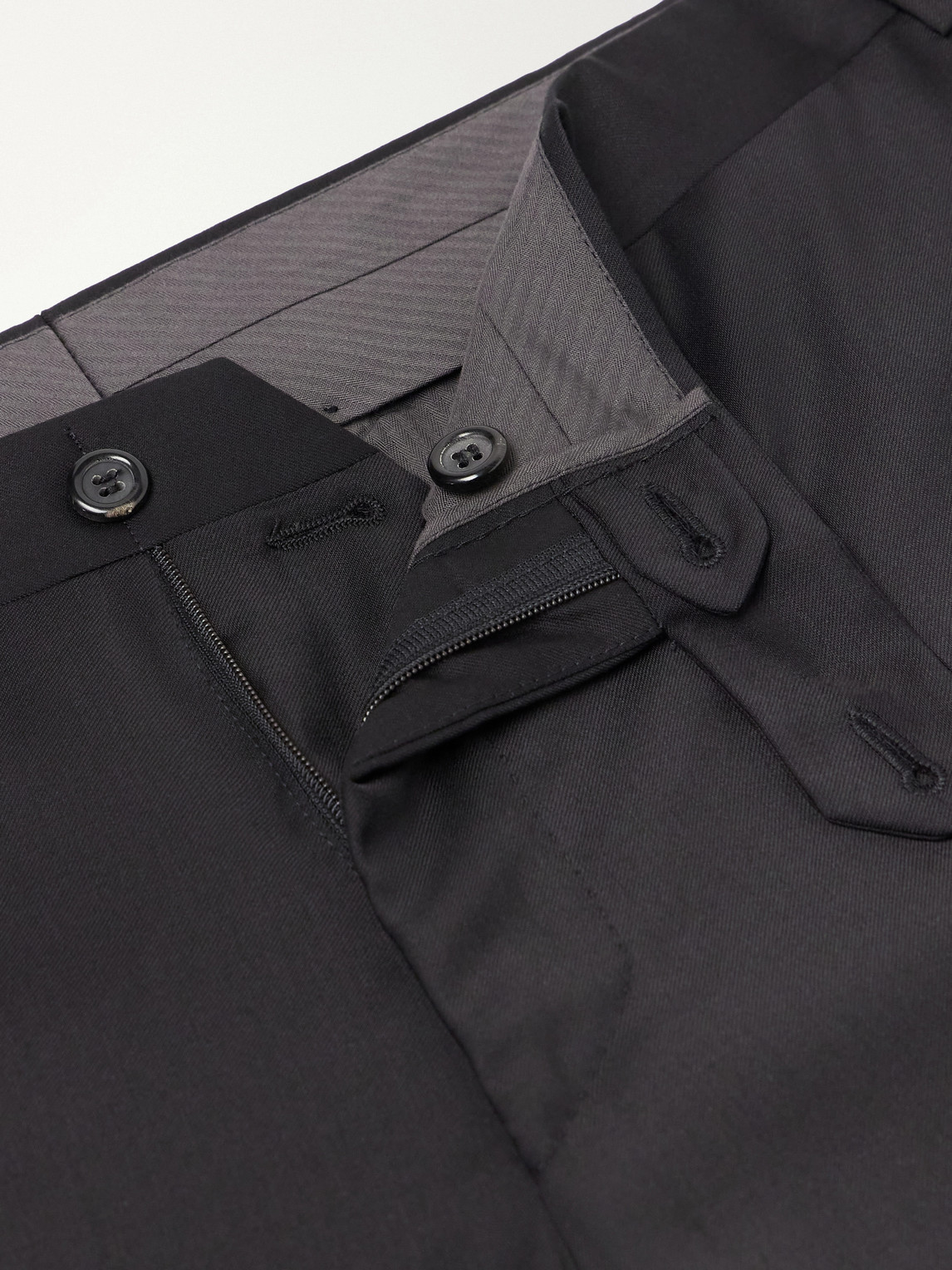 Tapered Wool-Twill Suit Trousers Slim-Fit