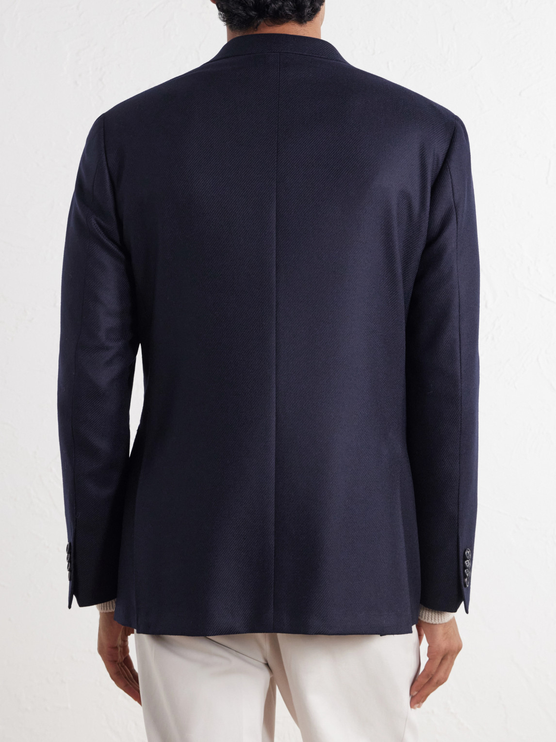 Kei Double-Breasted Wool And Silk-Blend Blazer