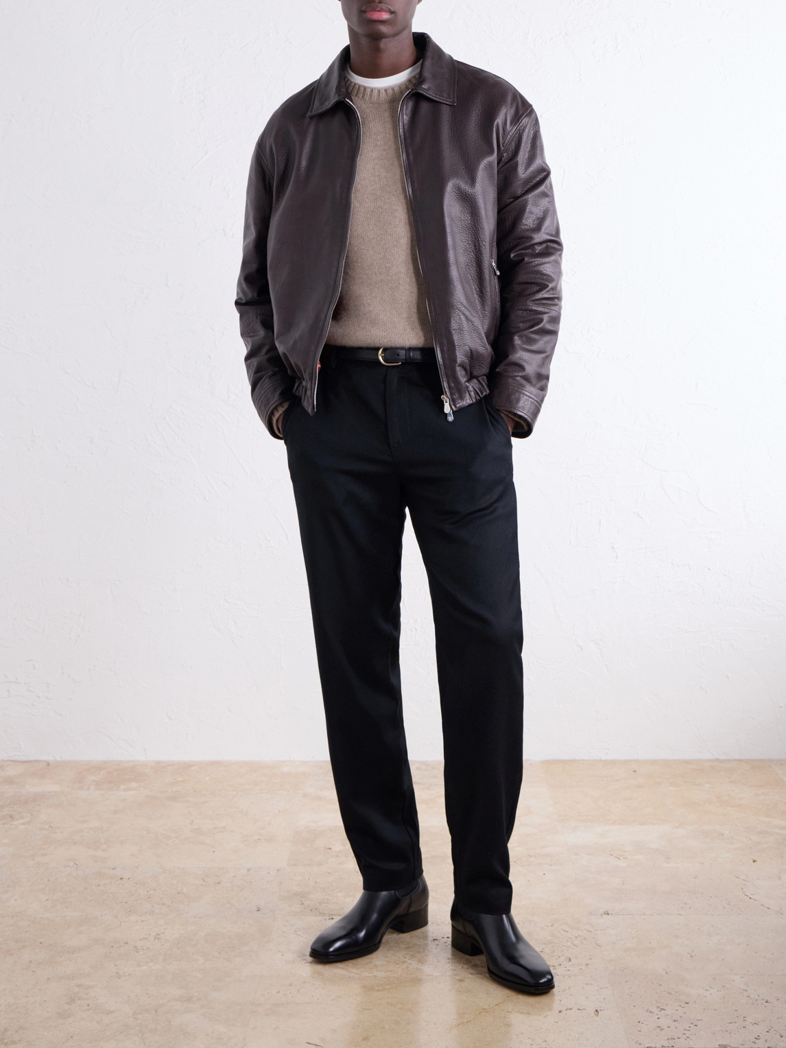 Straight-Leg Wool-Flannel Trousers