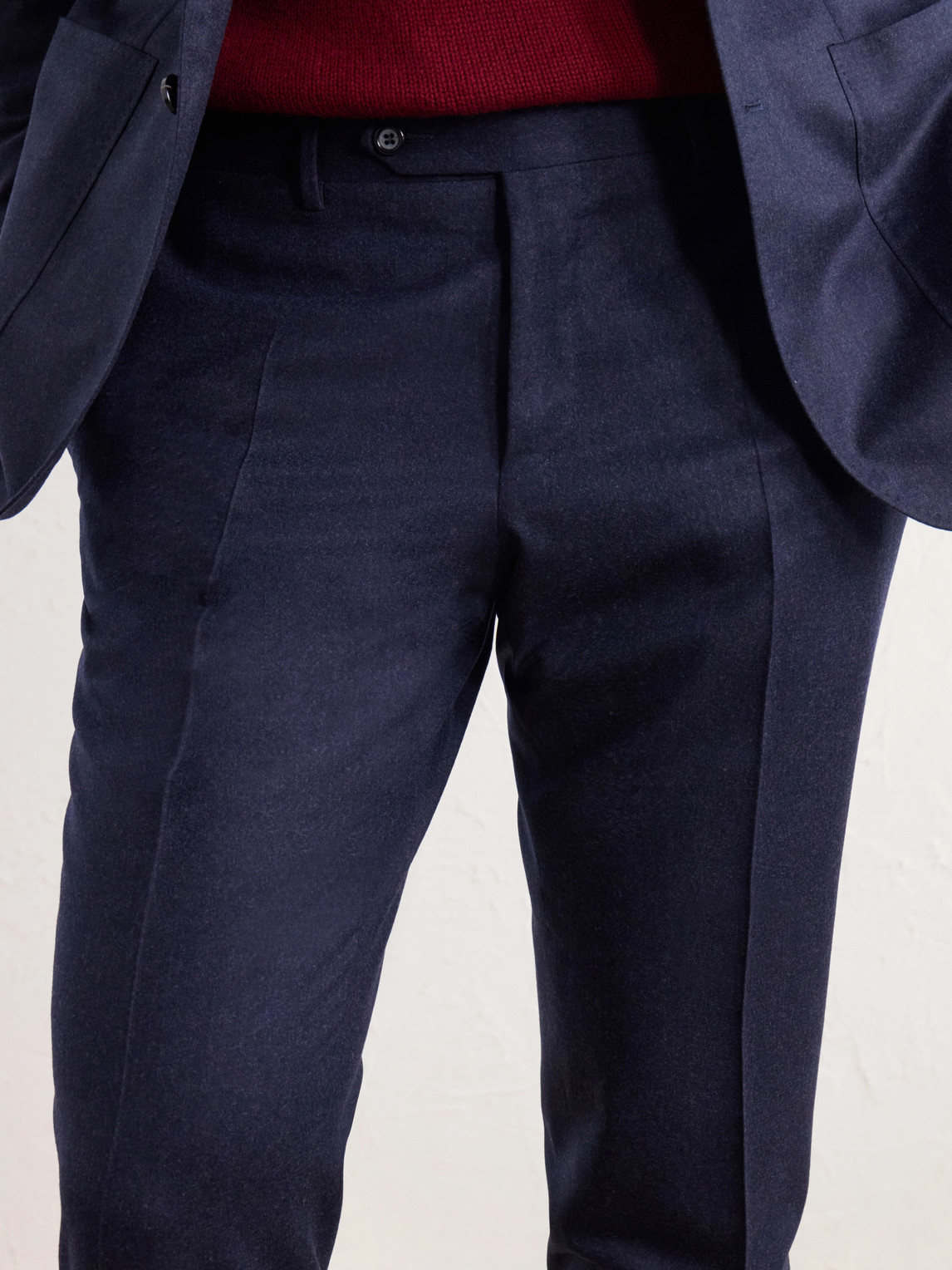 Tapered Wool-Flannel Suit Trousers Slim-Fit