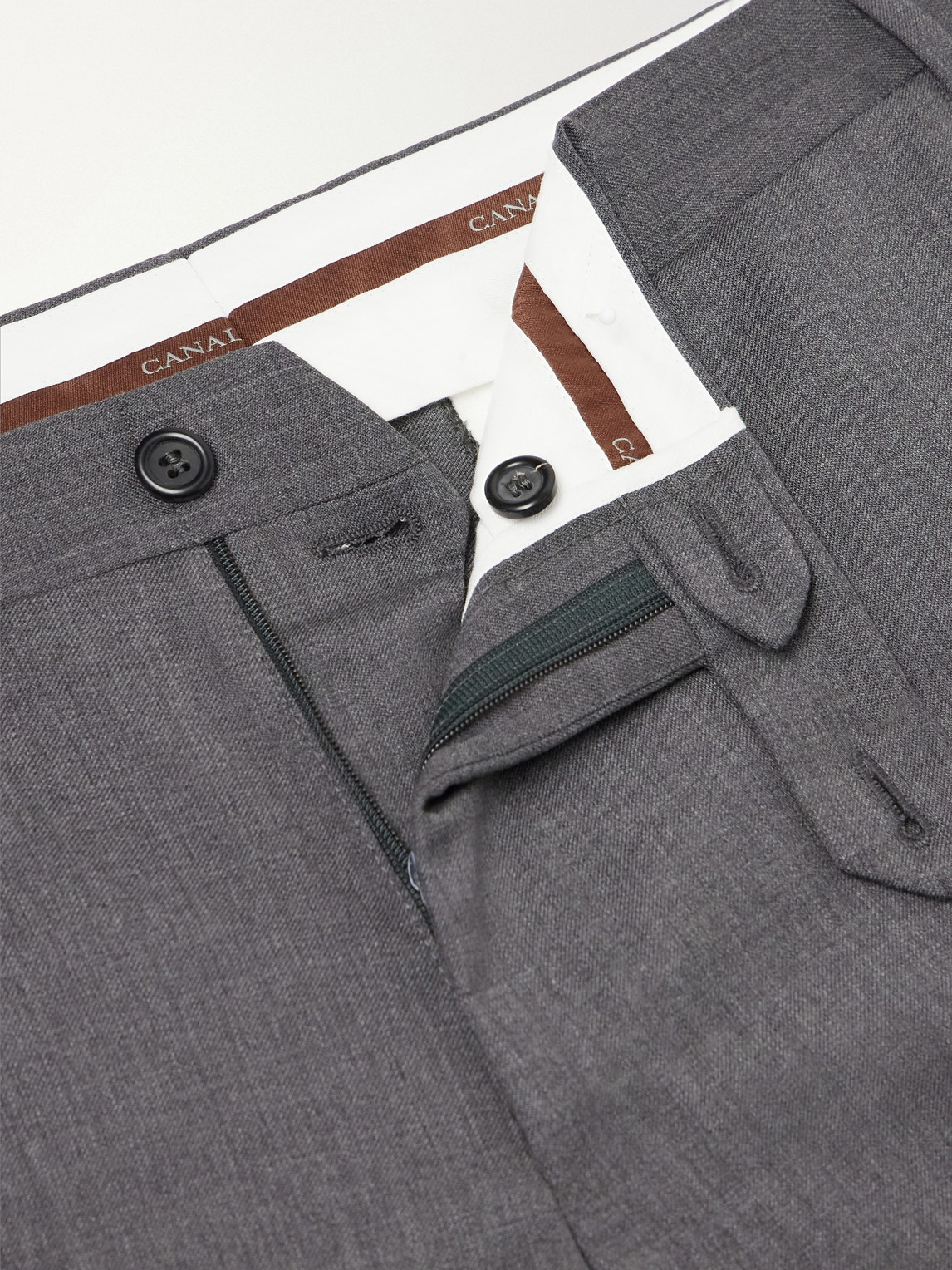 Straight-Leg Wool-Blend Twill Trousers