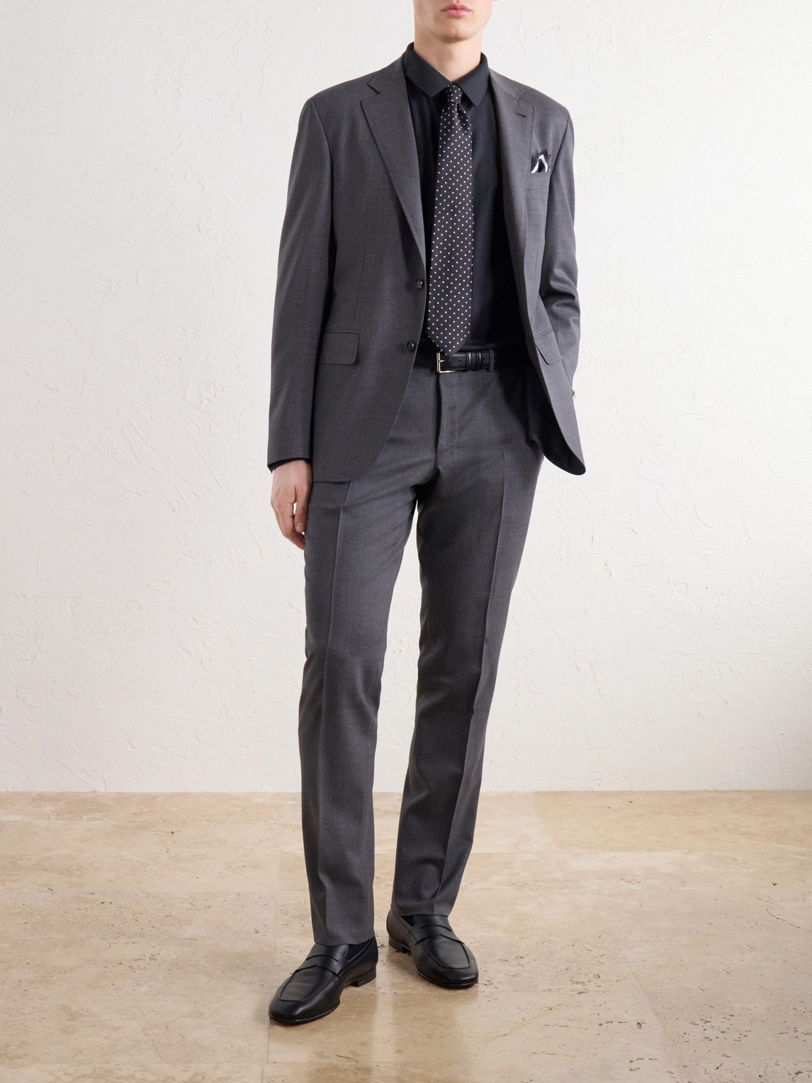 Straight-Leg Wool-Blend Twill Trousers