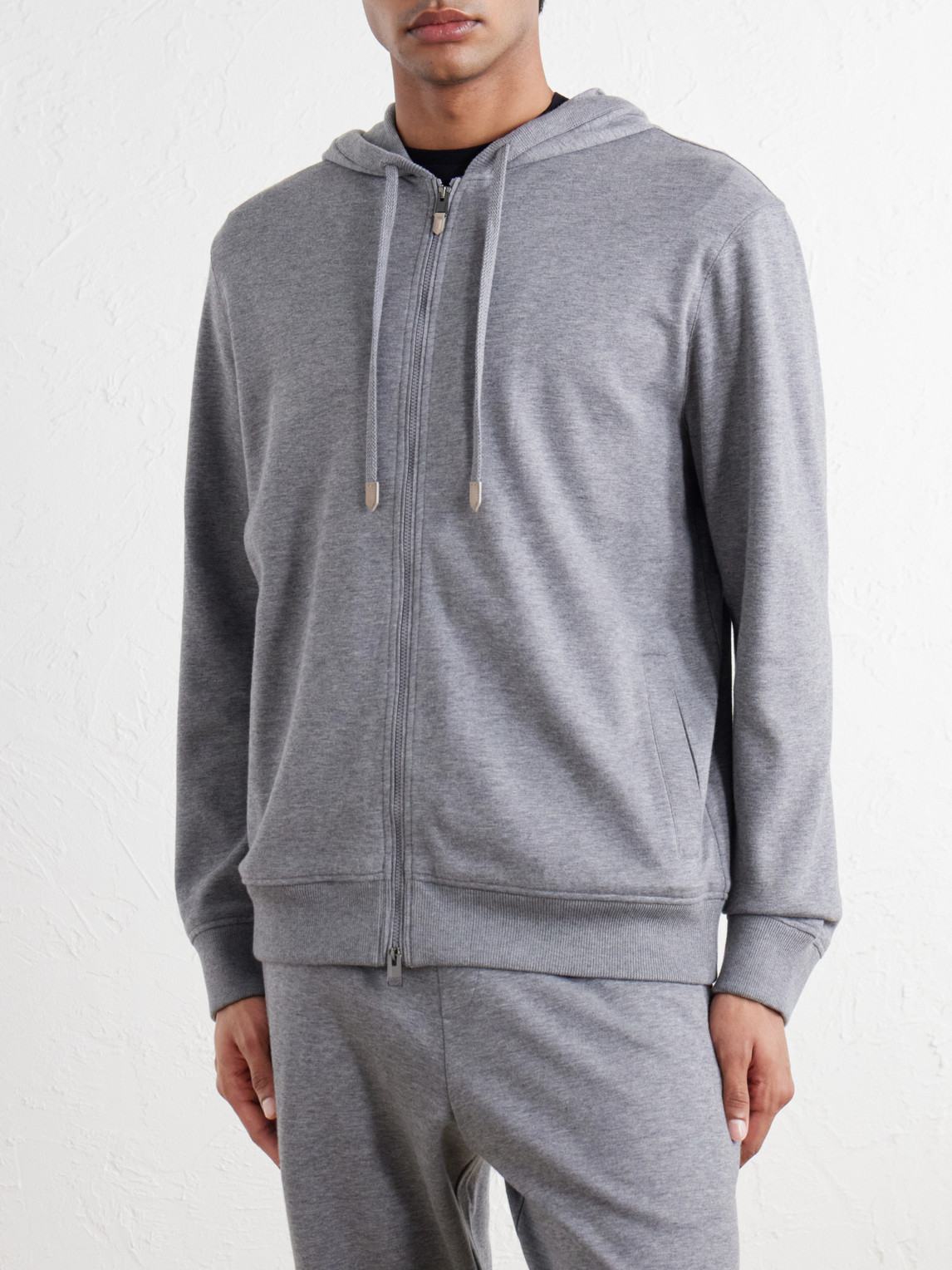 Hooded Cotton-Blend Jersey Sweatshirt