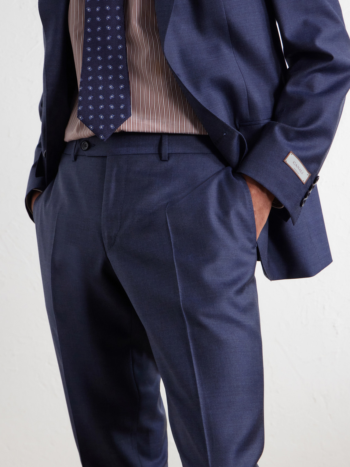 Straight-Leg Wool-Twill Suit Trousers
