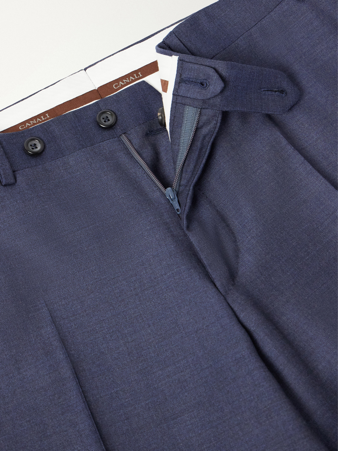 Straight-Leg Wool-Twill Suit Trousers