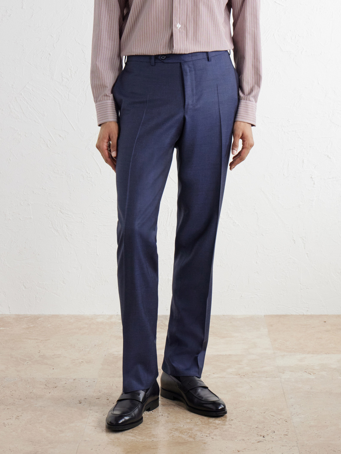 Straight-Leg Wool-Twill Suit Trousers