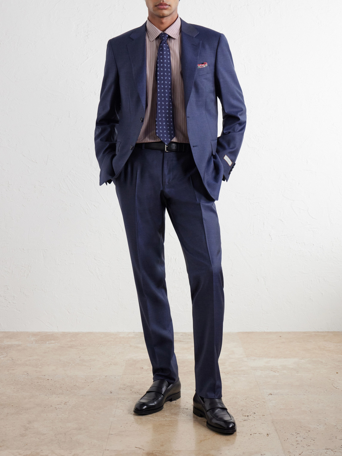 Straight-Leg Wool-Twill Suit Trousers