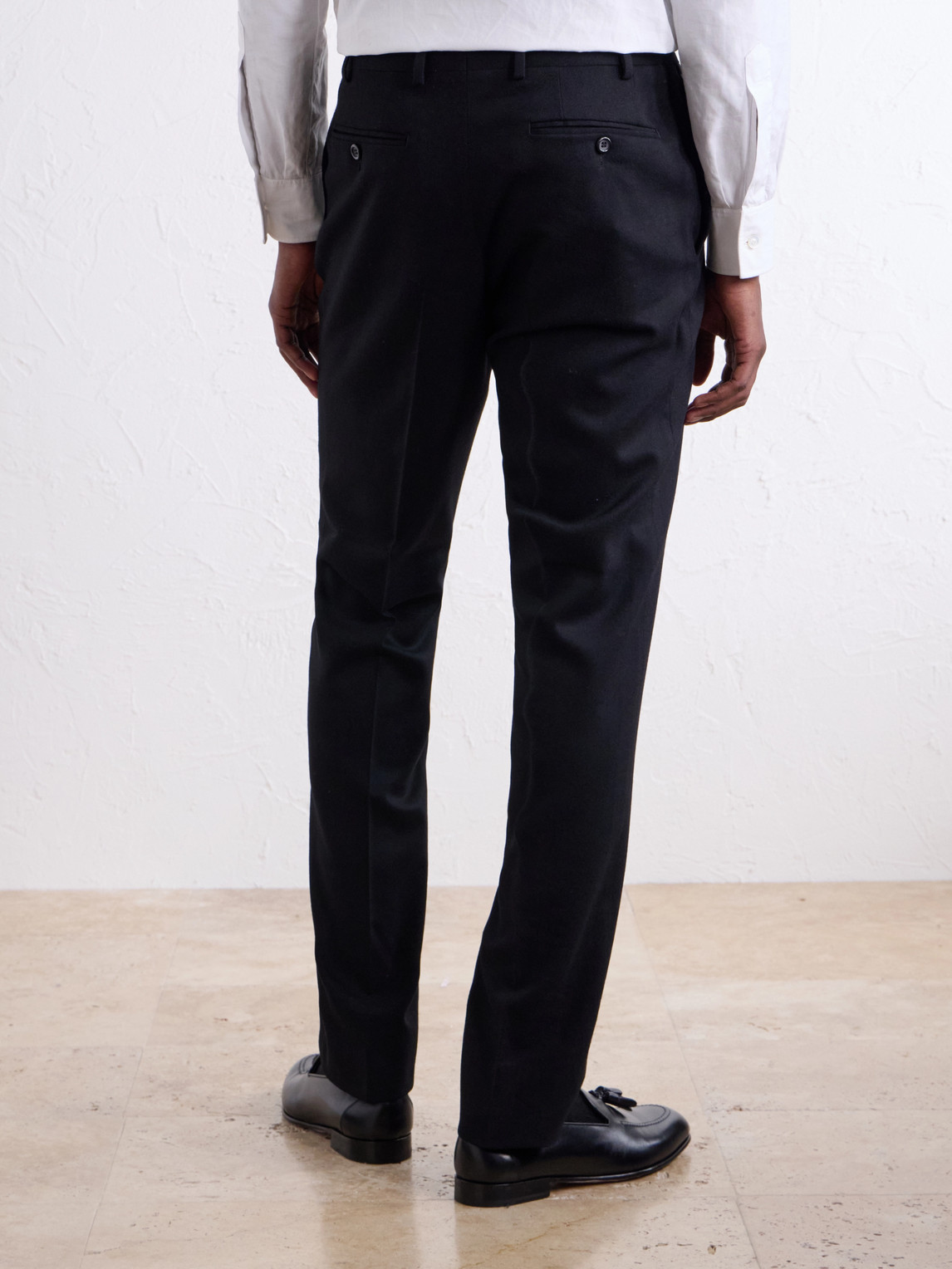 Tapered Wool-Blend Fresco Suit Trousers