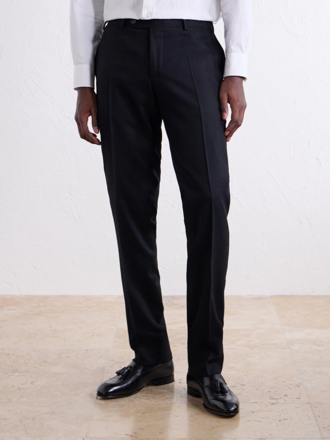 Tapered Wool-Blend Fresco Suit Trousers