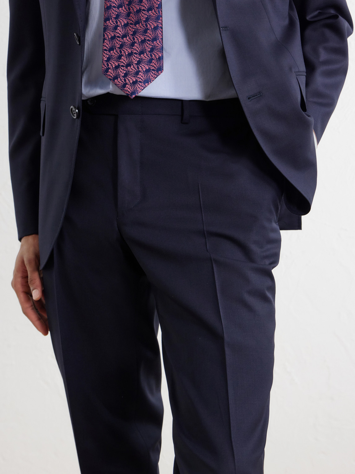 Straight-Leg Wool-Blend Twill Trousers
