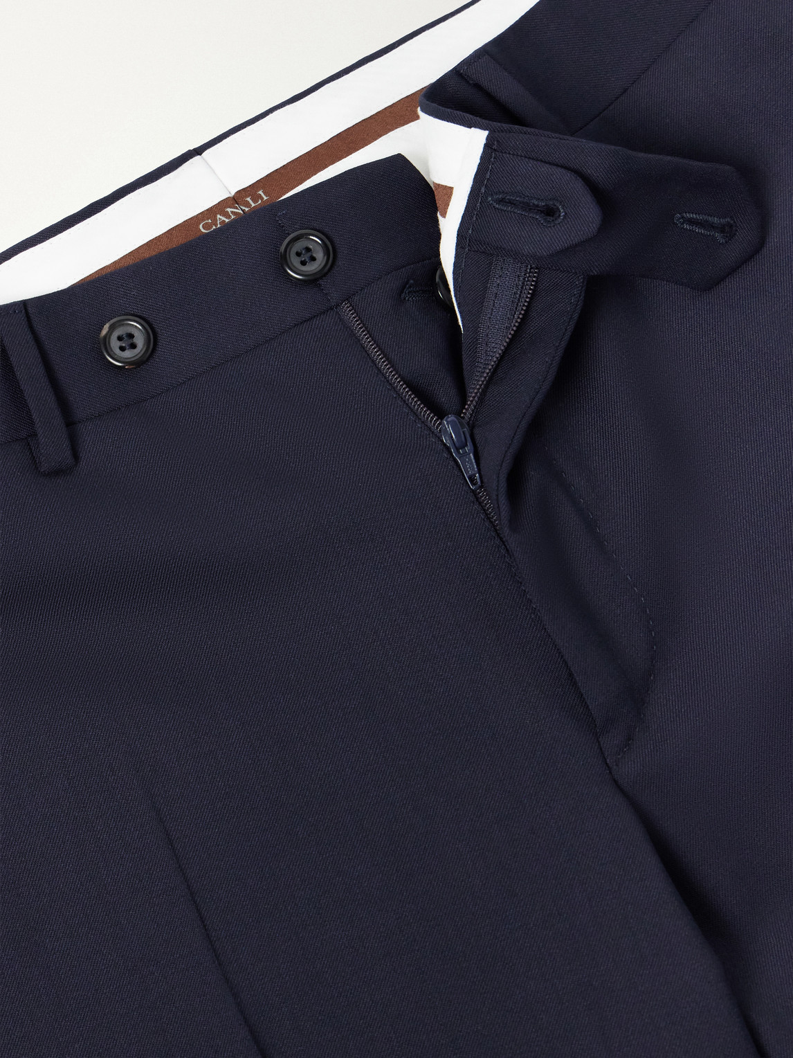 Straight-Leg Wool-Blend Twill Trousers