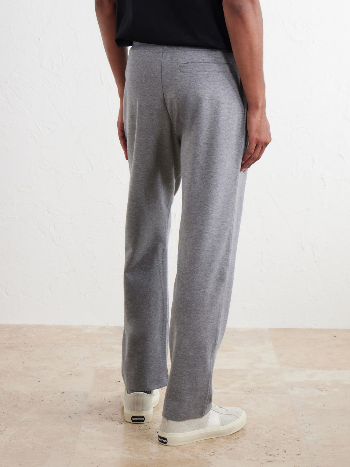 Straight-Leg Cotton-Blend Jersey Sweatpants