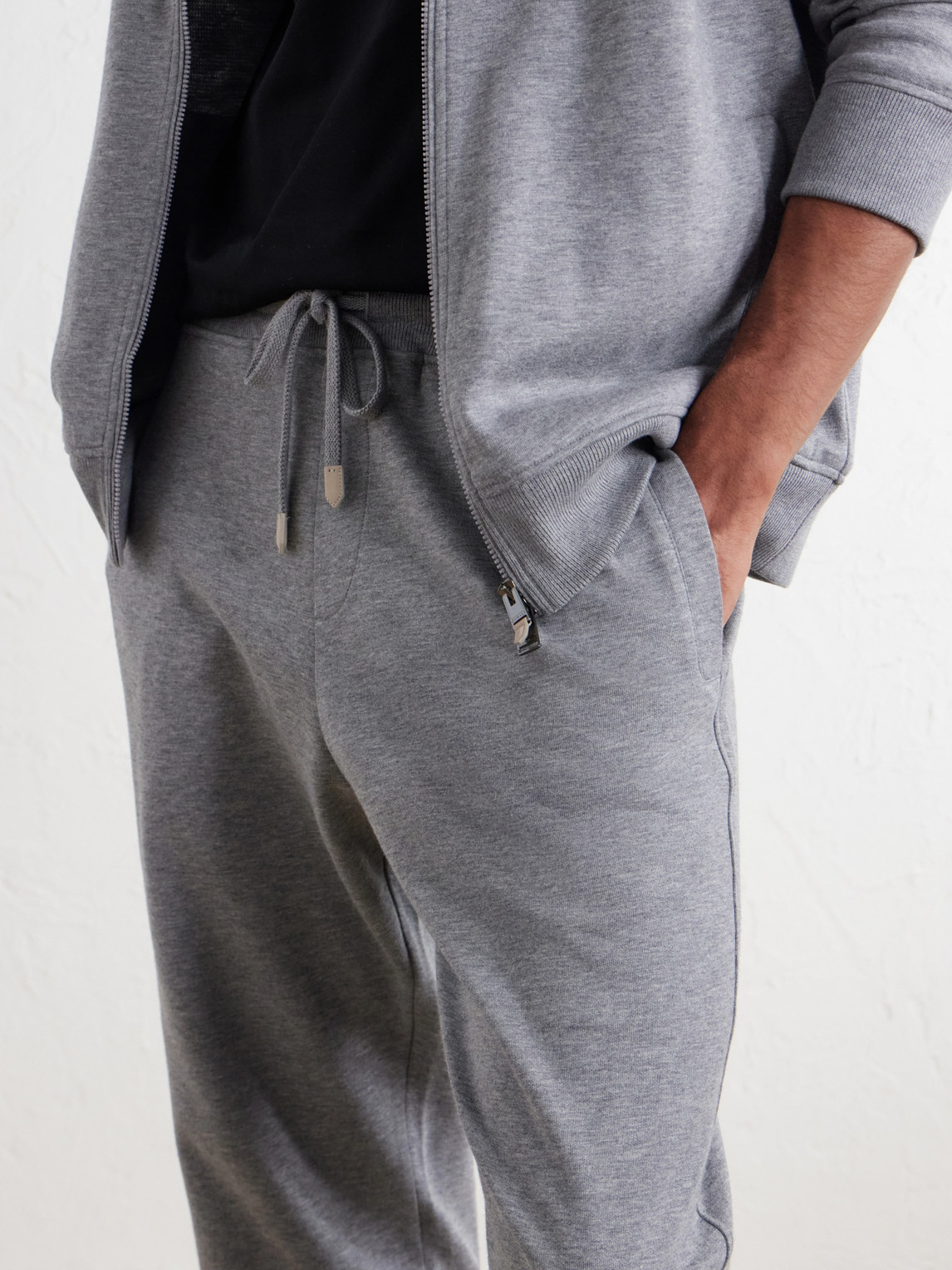 Straight-Leg Cotton-Blend Jersey Sweatpants