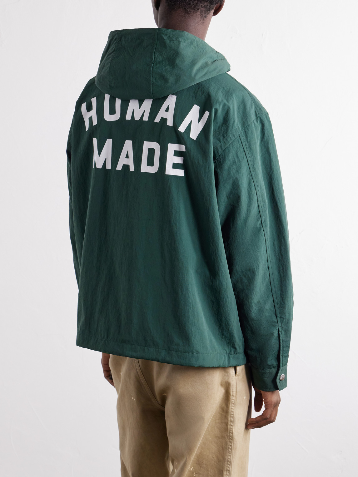 Multi-Zip Logo-Detailed Hooded Shell Jacket