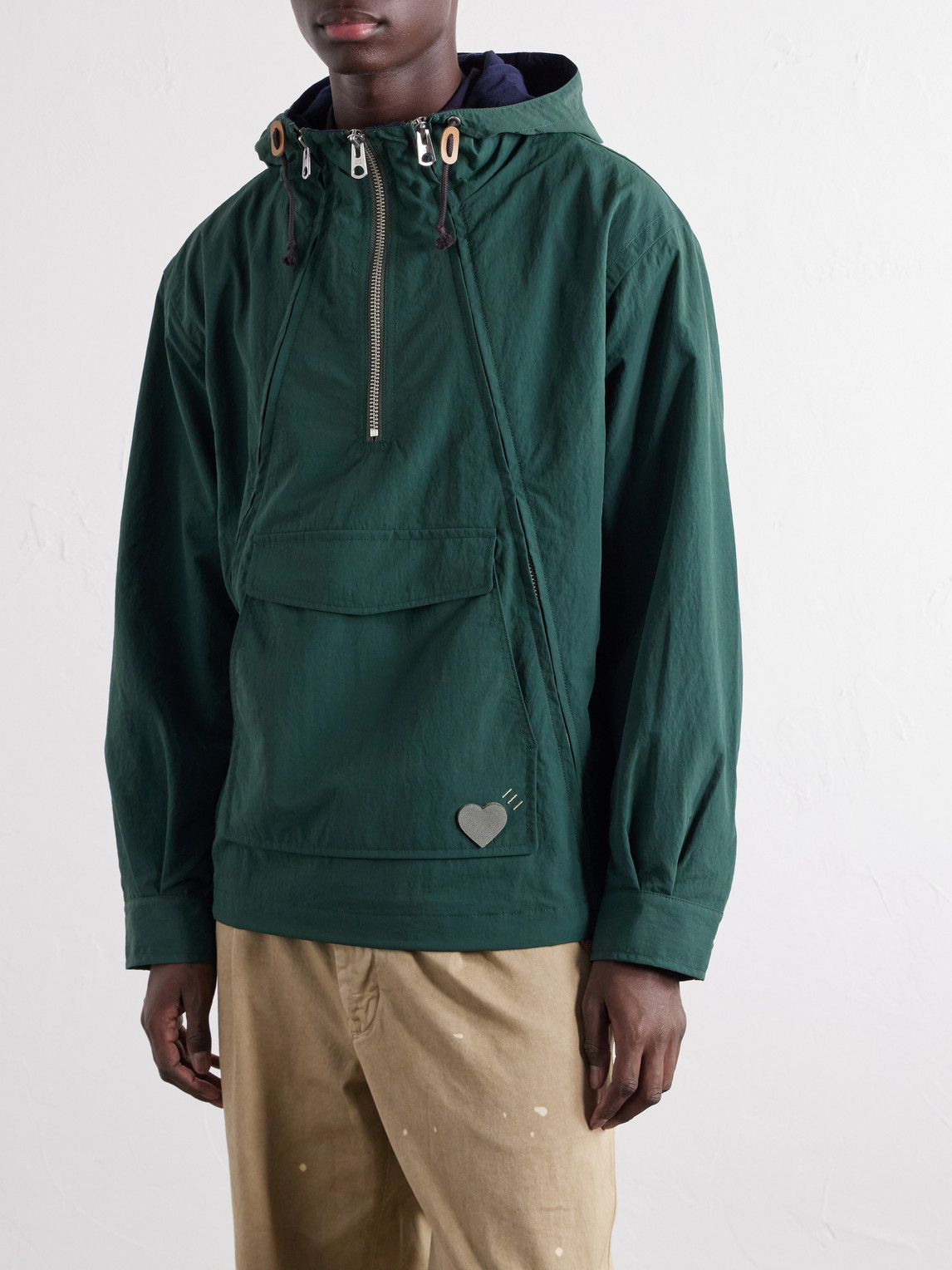 Multi-Zip Logo-Detailed Hooded Shell Jacket