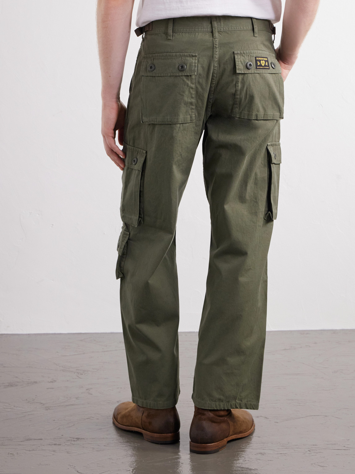 Straight-Leg Logo-Appliquéd Cotton Cargo Trousers