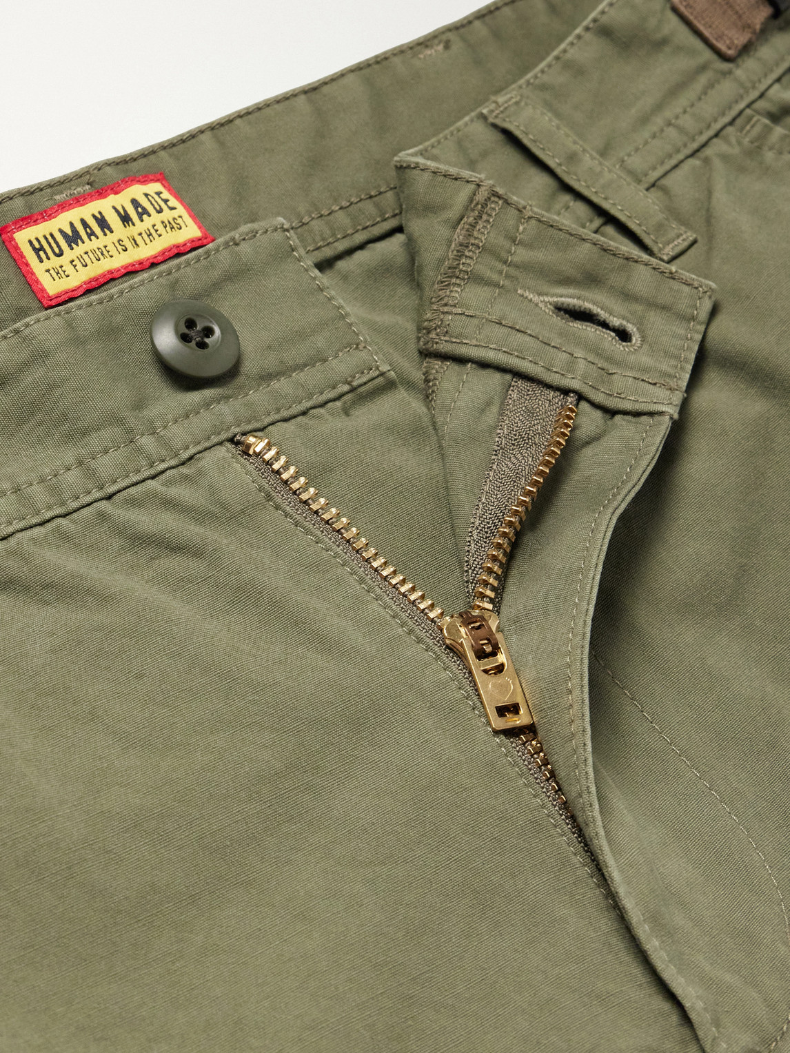 Straight-Leg Logo-Appliquéd Cotton Cargo Trousers