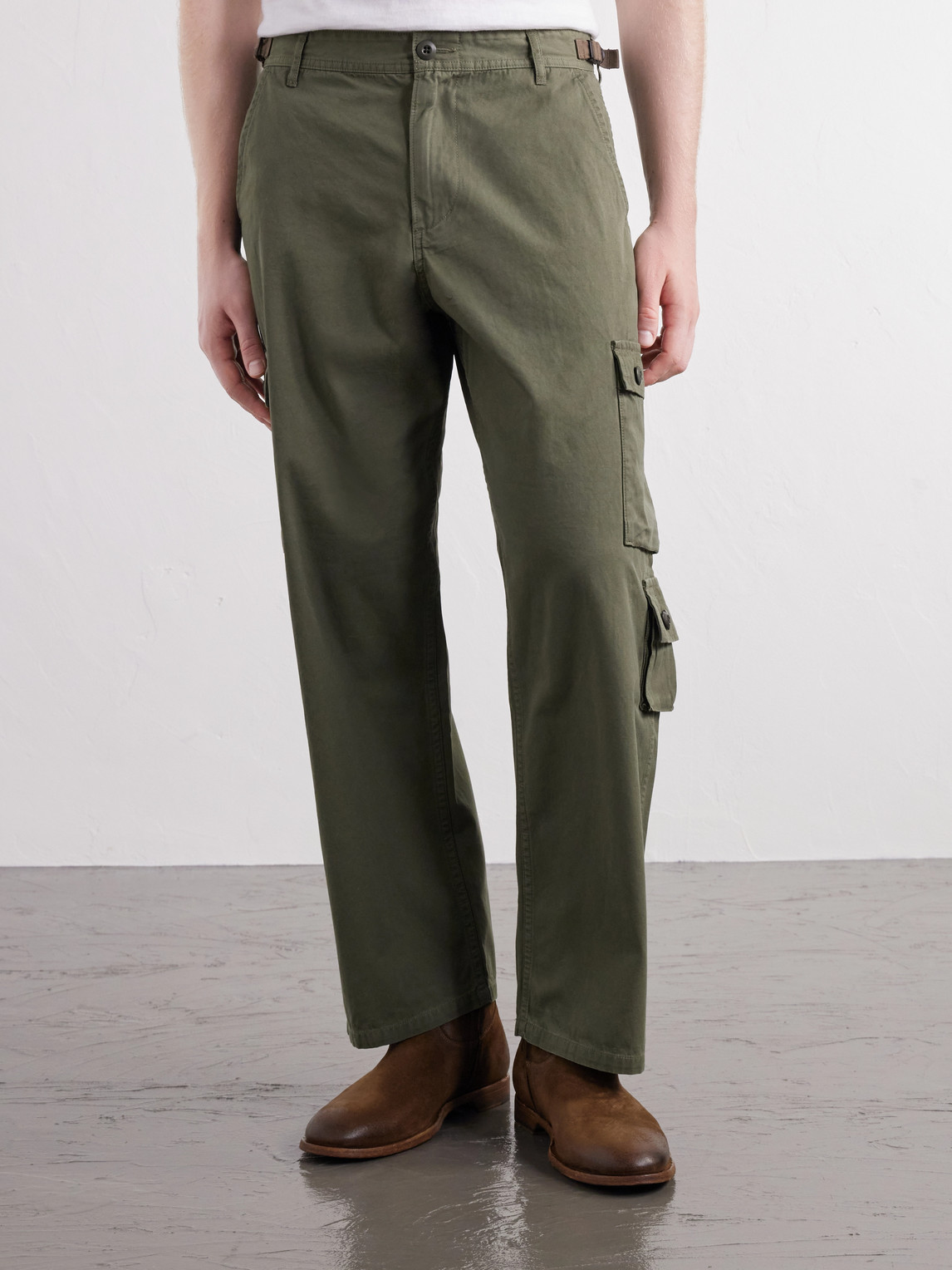 Straight-Leg Logo-Appliquéd Cotton Cargo Trousers