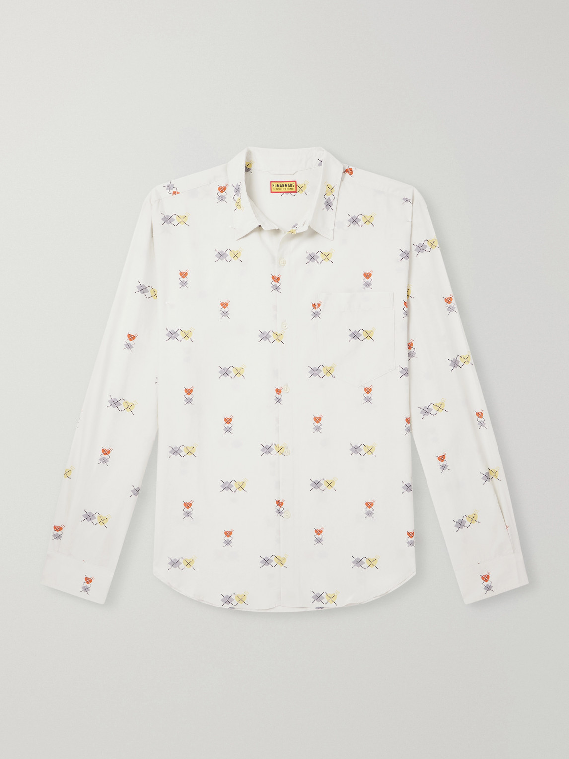 Human Made Printed Poplin Shirt In Neutrals