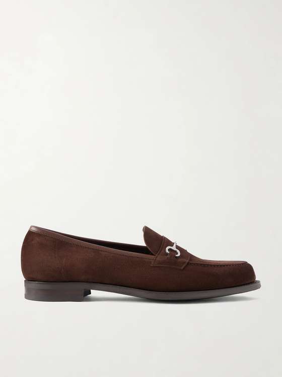 Edwardgreen Putney Horsebit-Embellished Suede Loafers