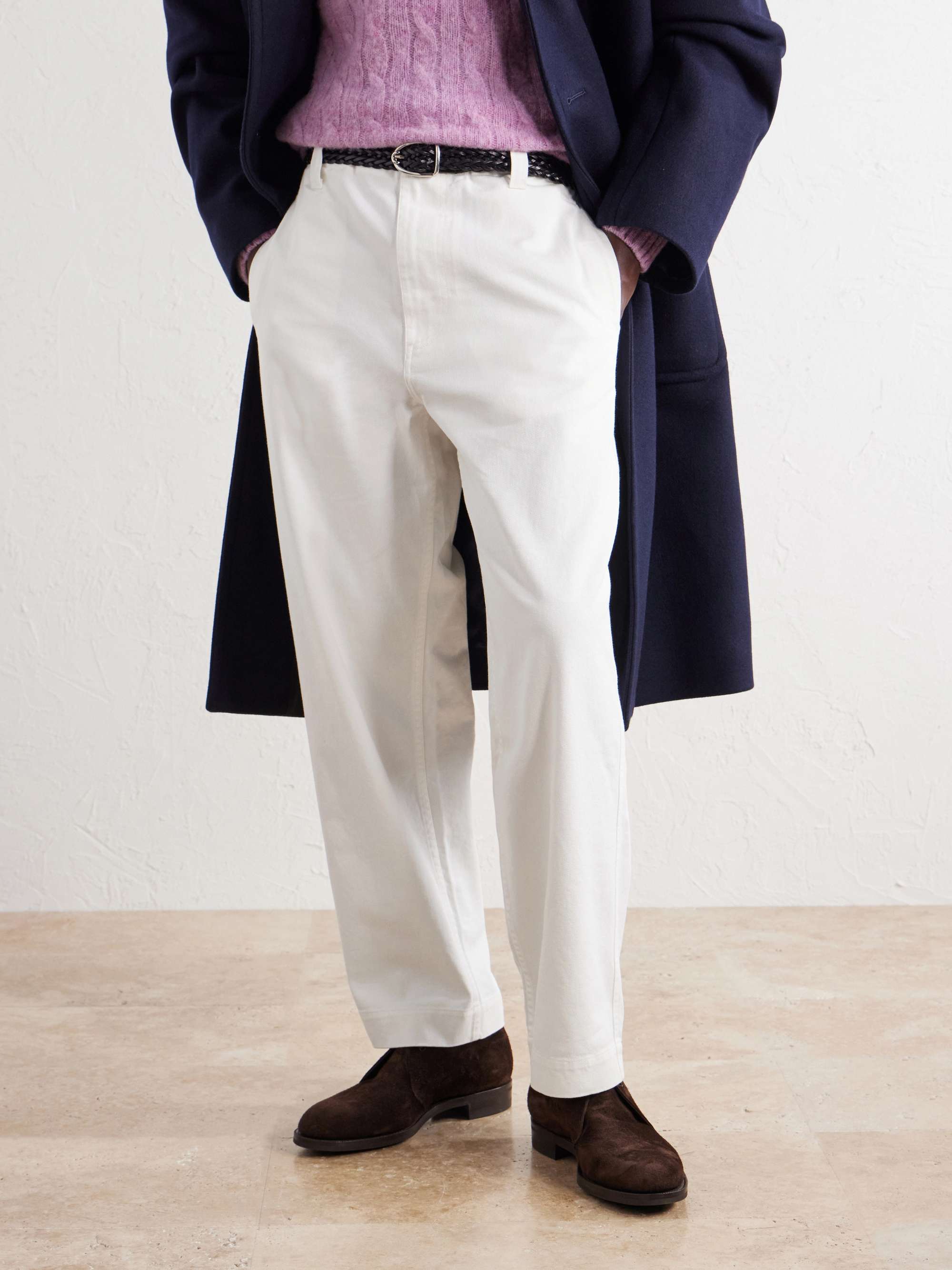 EDWARD GREEN Lanark Waxed-Suede Desert Boots